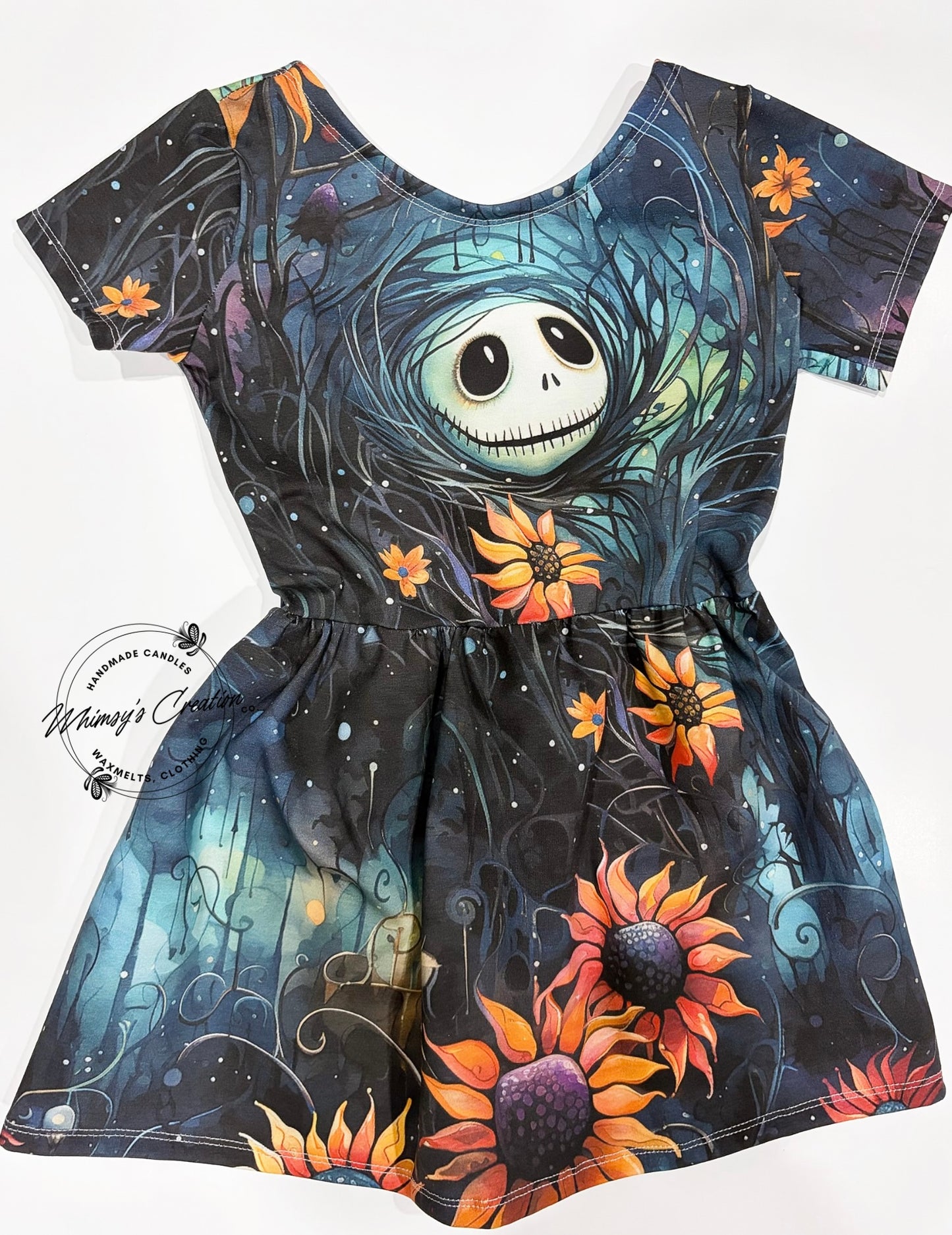 SKULL & FLOWER PEPLUM