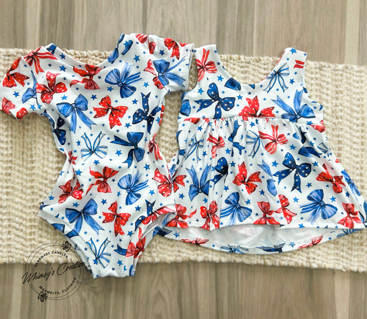 PATRIOTIC COQUETTE BOWS